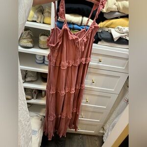 J Crew midi pink dress